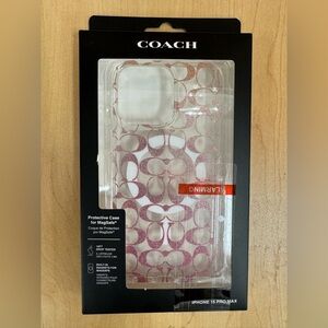 Coach Iphone 15 promax glittery case